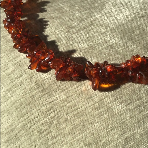 NWT Authentic Russian Baltic Amber Statement Necklace - 39g - 18" - Picture 6 of 11